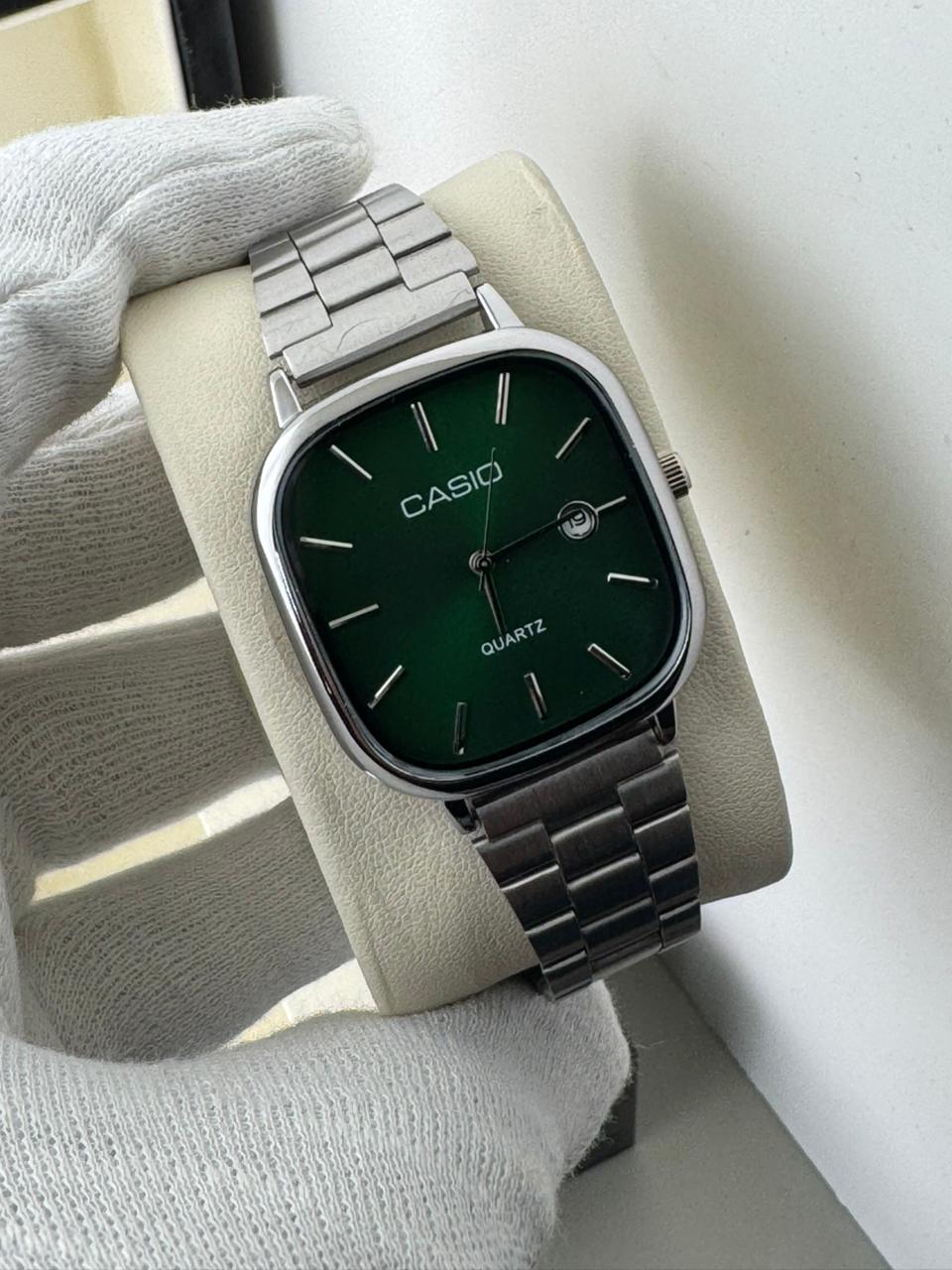 Casio Analog Silver - Green