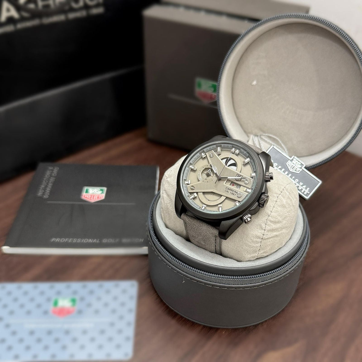 Tag Heuer Carrera Cal 1887 - Grey Leather Belt